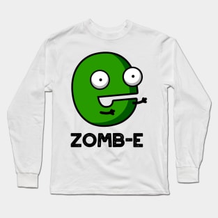 Zom-E Cute Halloween Zombie Alphabet E Pun Long Sleeve T-Shirt